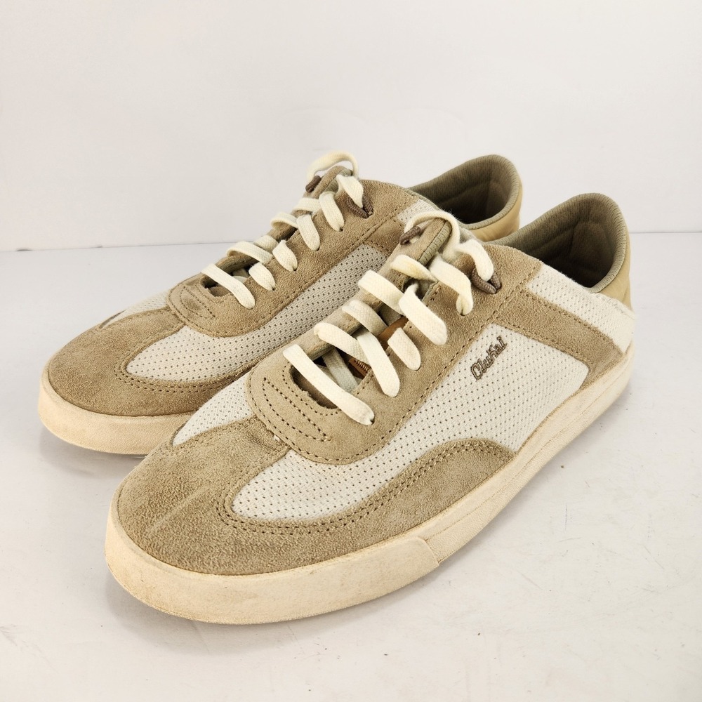 Olukai Kilea Women's Casual Lace-up Tan/Ivory Comfy Sneakers Size 6.5